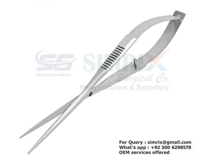 Aquarium Spring Scissors 155mm Straight blades satin finish