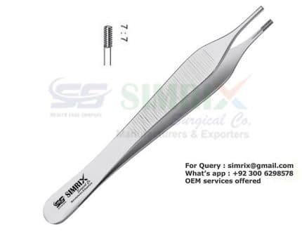 Adson Brown forceps shark teeth straight 12 cm