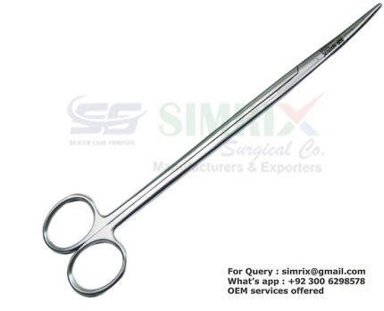 Blunt Tip Aquarium Scissors Curved 25cm round shanks