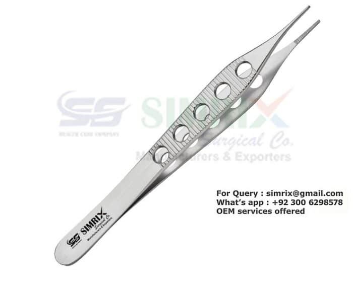 Micro Adson Forceps 12cm Fenestrated Handle