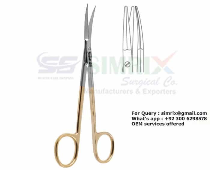 Peck Joseph Plastic Surgery Scissors TC 14cm Curved