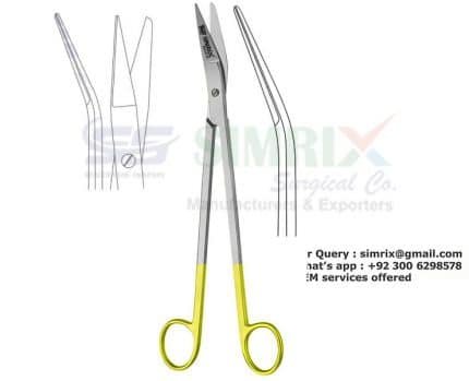 Resano Scissors Angled TC Gold 25cm