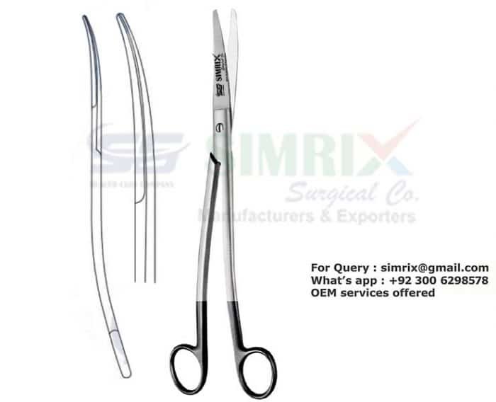 Siebold Uterine Scissors Curved TC 24.50cm