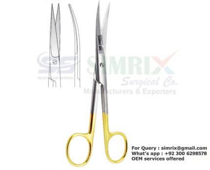 Surgical Operating Scissors Curved Sharp Sharp TC 13cm