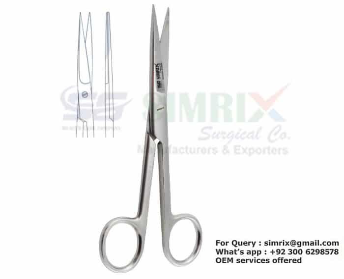 Surgical Operating Scissors Straight Sharp Sharp TC 13cm