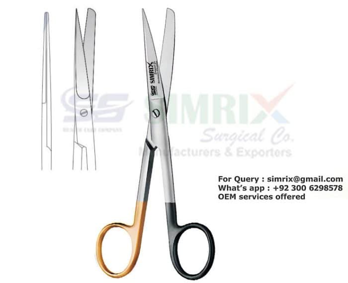 Dressing Scissors Straight Sharp Blunt TC 13cm