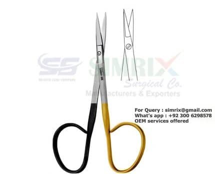 Ribbon Handle Iris Scissor Straight TC 10cm