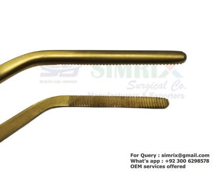 Aquarium Dressing Forceps 30cm Curved PVD Gold