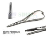 Elastomeric Ligature Placing Forceps with grooves Flacon 140mm